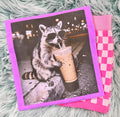 Raccoon With Coffee DTF Deal - Comfort Colors