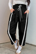 Smocked Cropped Casual Pants