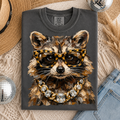 Rhinestone Necklace Raccoon Tee.