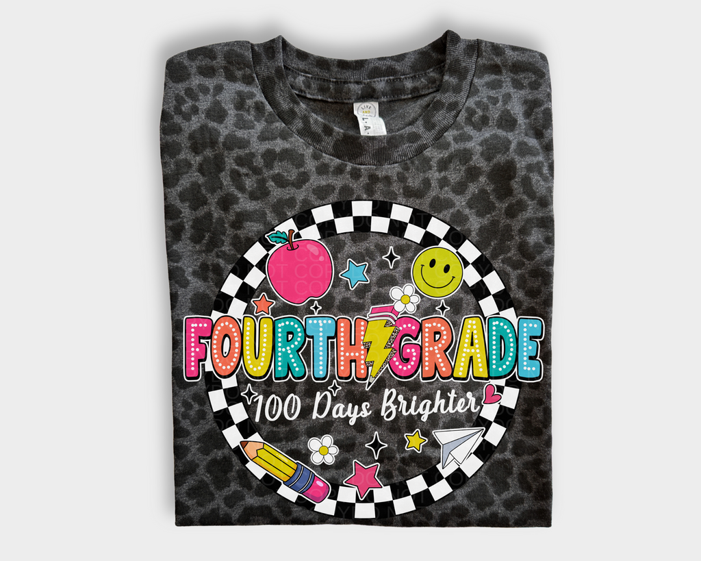 100 Days Brighter Leopard Tee - Adult