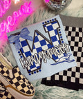Custom Checkered Mascot Tee - Youth