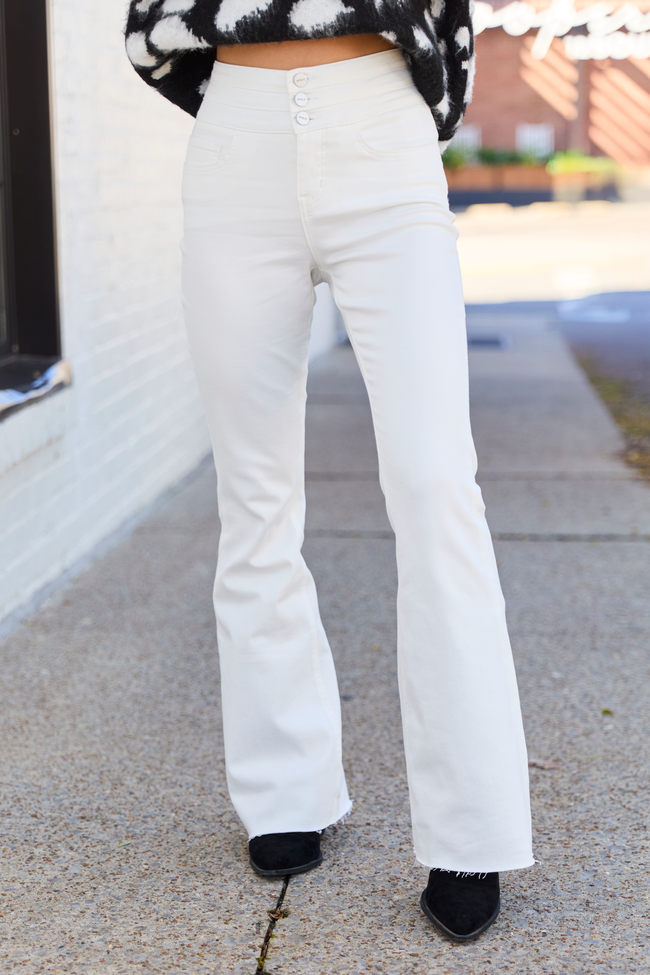 Esther White Flare Leg Jeans SALE