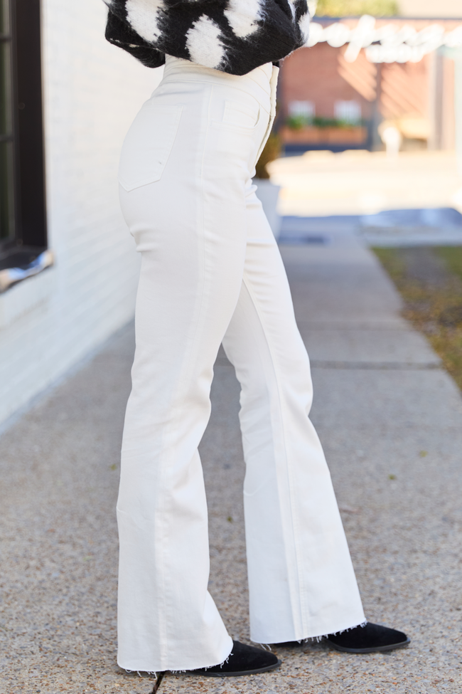 Esther White Flare Leg Jeans SALE