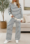 Striped Long Ribbed Set
