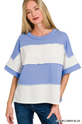 French-Terry Exposed Seam Top Zenana New RTS