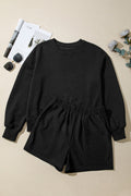 Ribbed Knit Top and Shorts Set