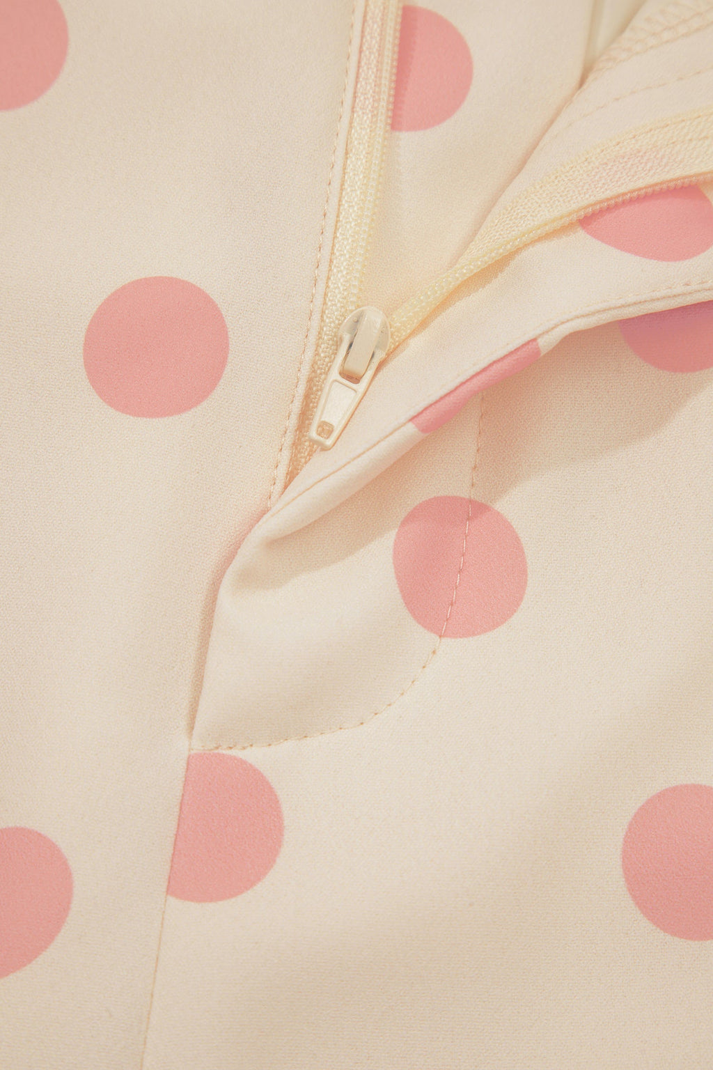 Polka Dot Patch Pocket Wide Leg Pants