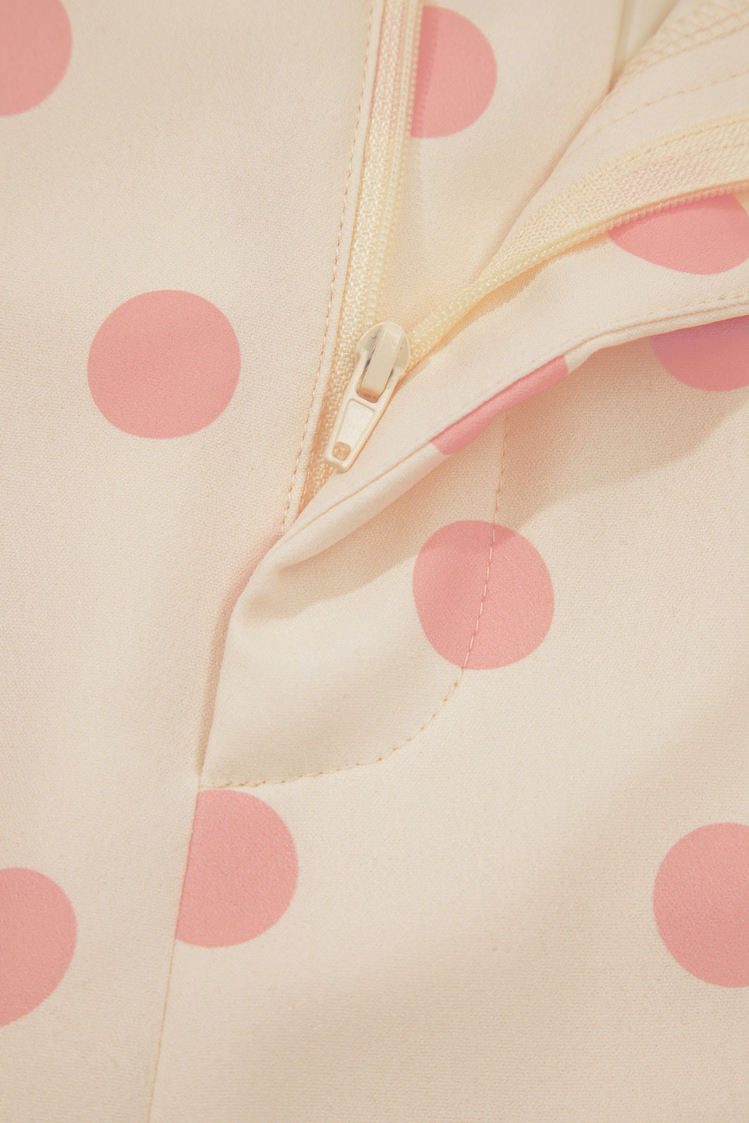 Polka Dot Patch Pocket Wide Leg Pants