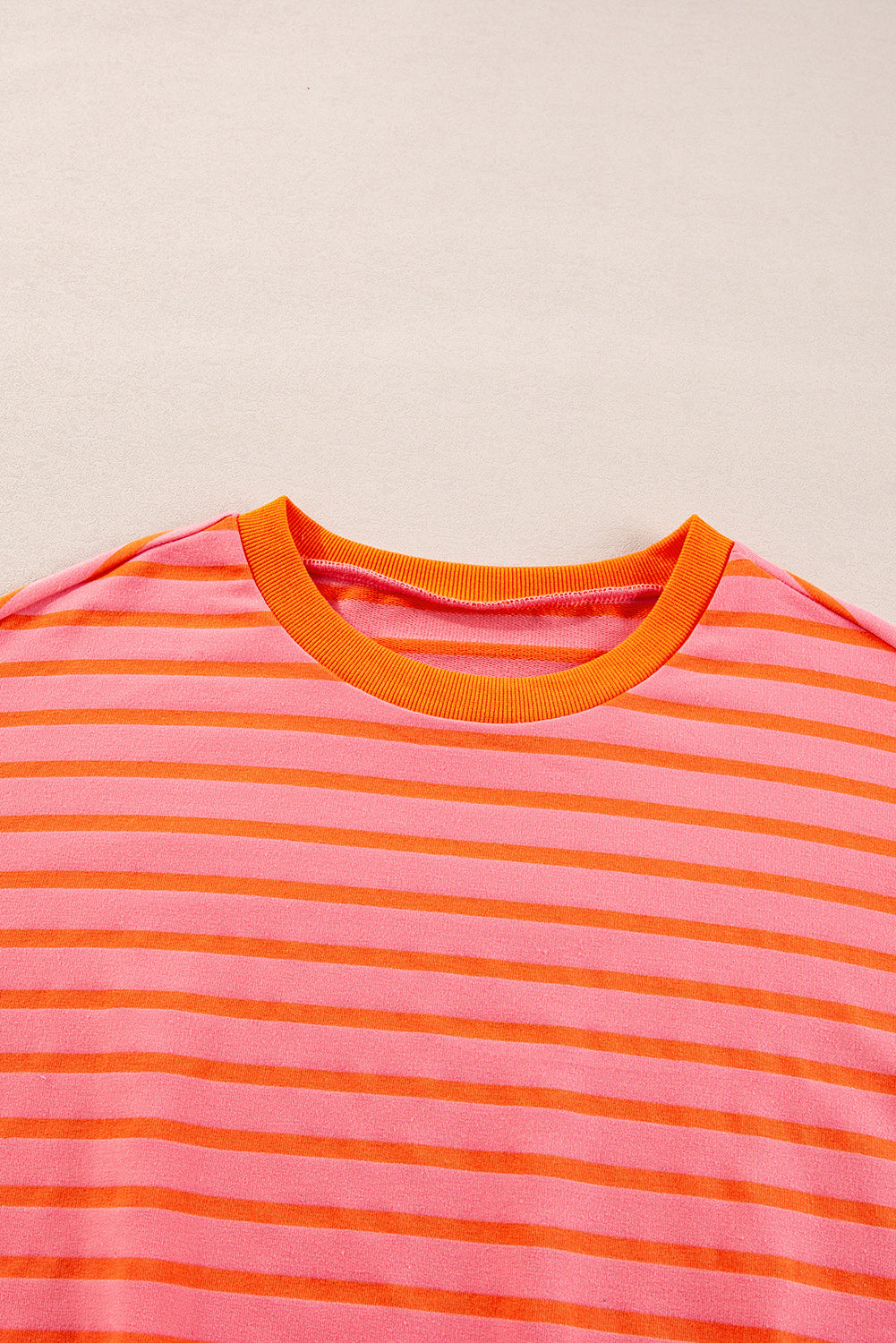 Stripe Drop Shoulder Crewneck Sweatshirt