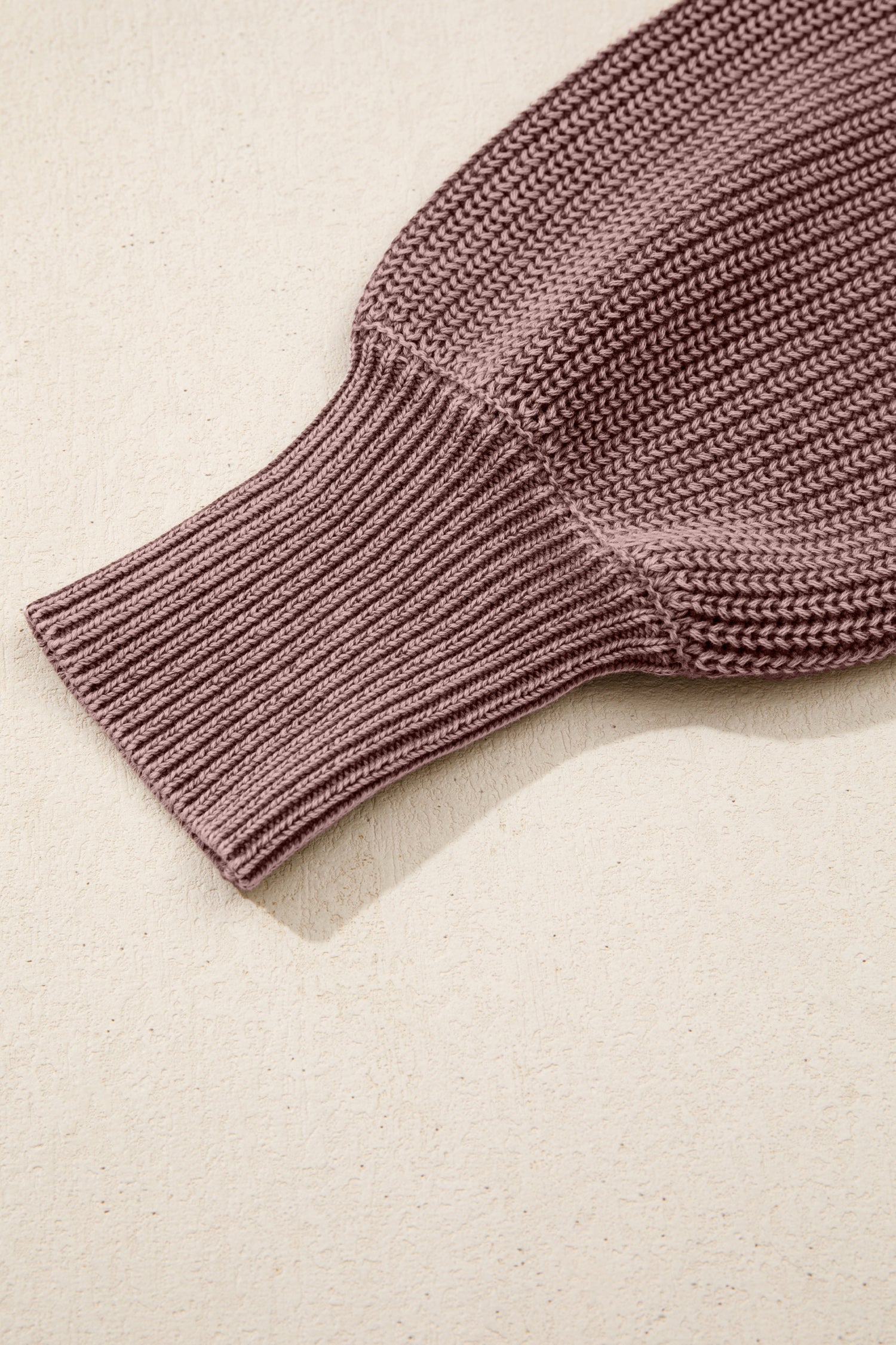 Mineral Wash Buttoned Polo Collar Knit Sweater