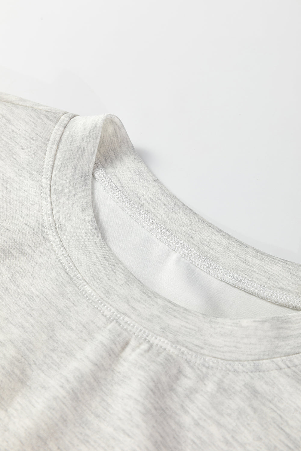 Solid Drawstring Waist Tunic Sweatshirt