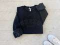 Embossed Cheer Mom Black Sweatshirt