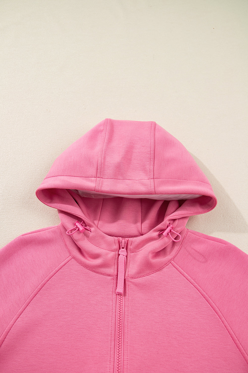 Solid Zip Up Hoodie and Pants Set