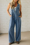 Acid Wash Pintuck Overalls RTS
