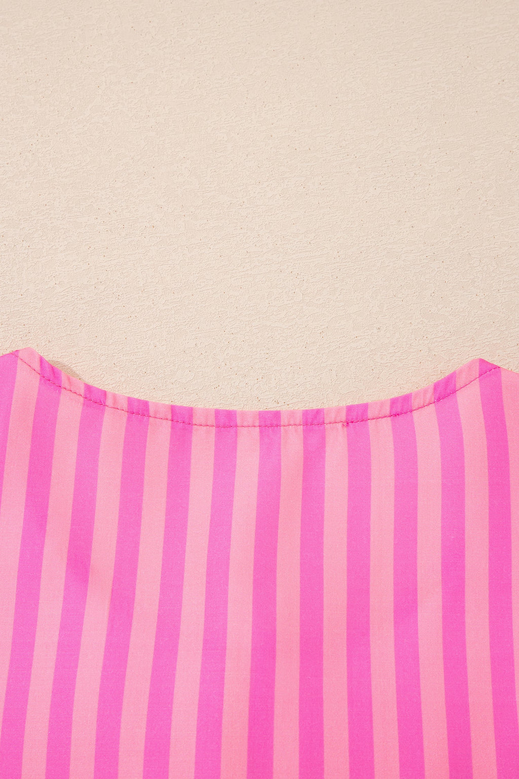 Stripe Bow Tie Front Short Puff Sleeve Dress