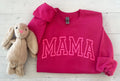 Puff Embossed Hot Pink Mama Crewneck