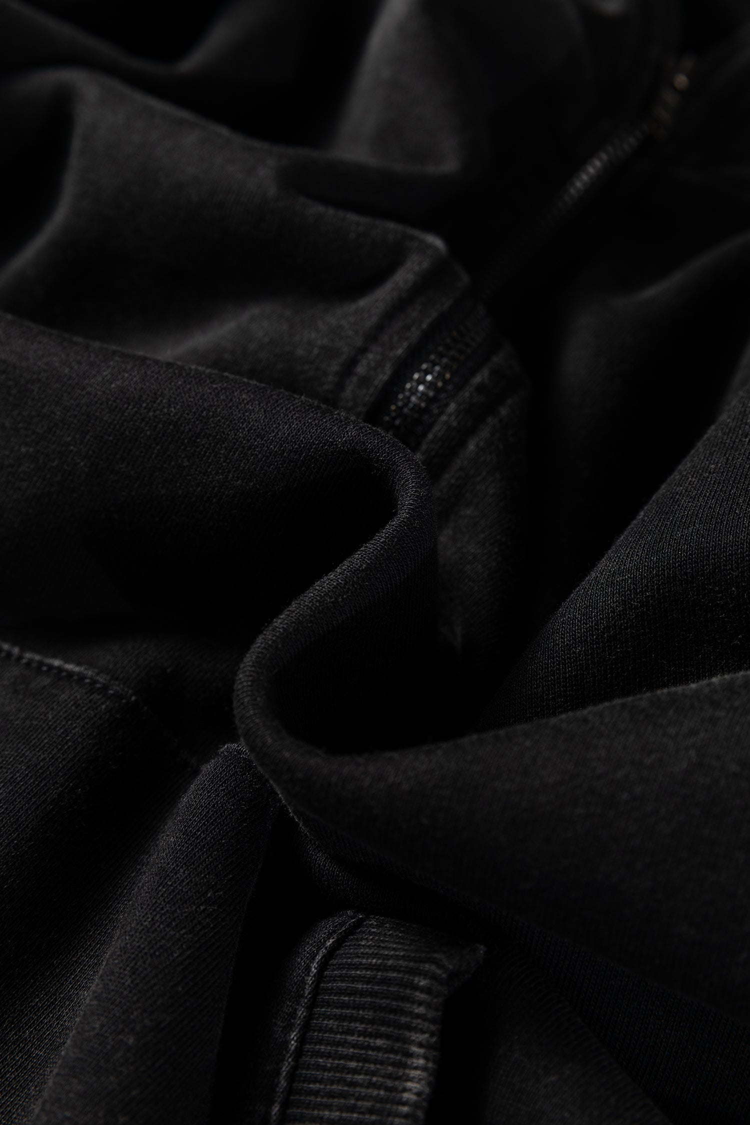 Solid Half-Zip Kangaroo Pocket Baggy Hoodie