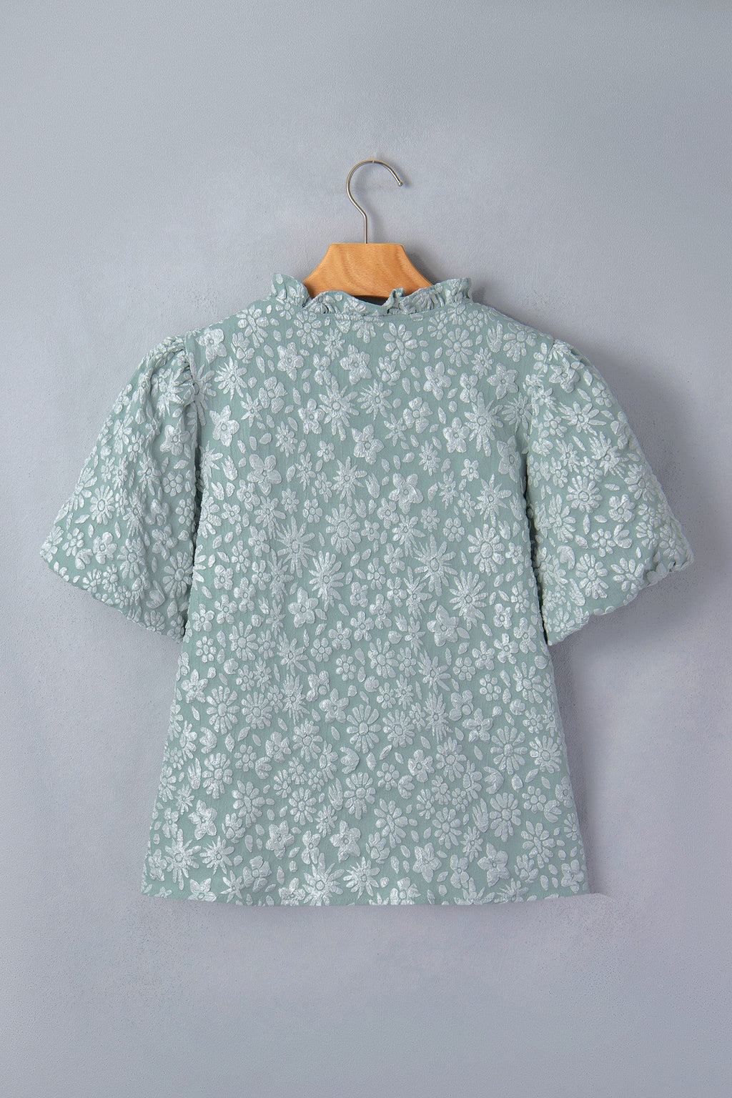 Floral Textured Puff Blouse