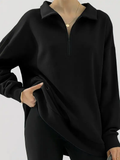 Women's Lightweight Zip-Neck Cropped Hoodie