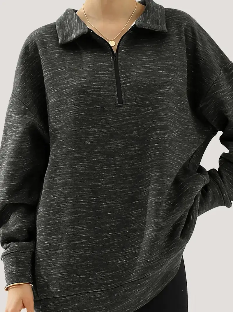 Women's Lightweight Zip-Neck Cropped Hoodie