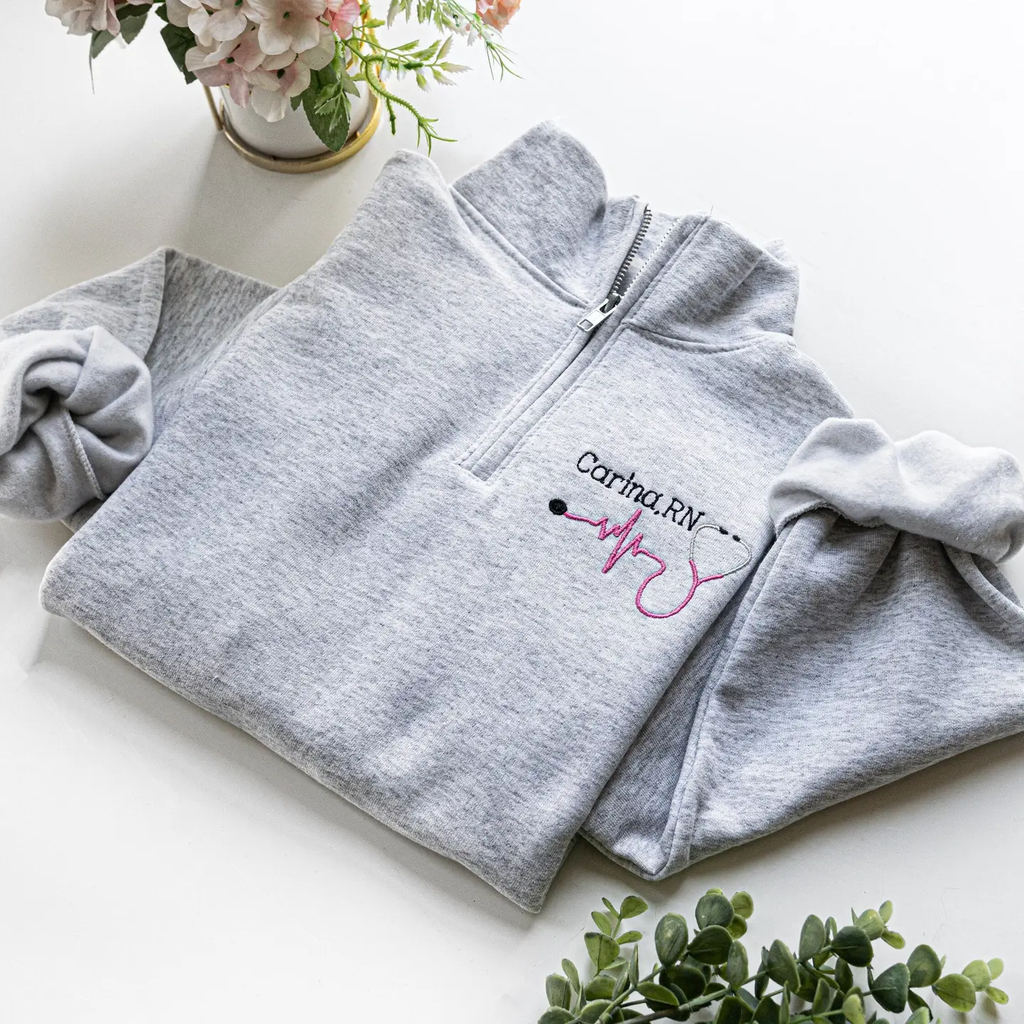 Embroidered Custom Nurse Zip Up