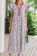 Floral Trim Dress RTS