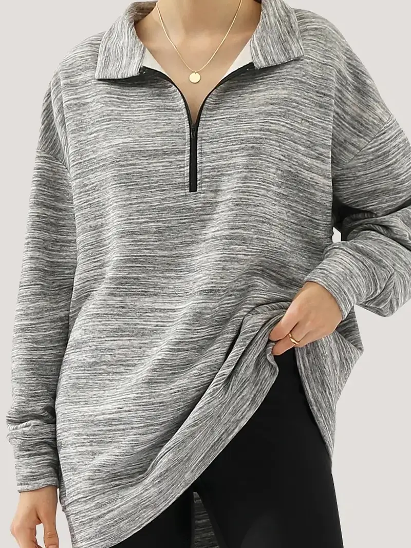 Women's Lightweight Zip-Neck Cropped Hoodie